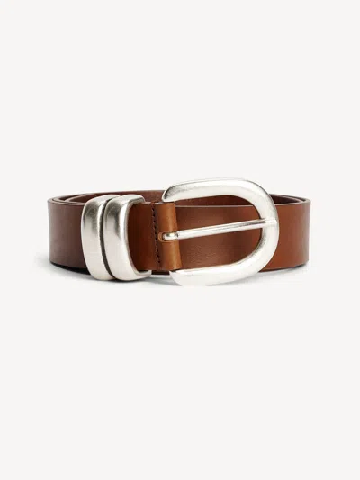 By Malene Birger Zoira Leather Belt In Dark Brown