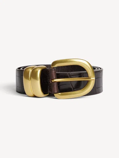 By Malene Birger Zoira Leather Belt In Black
