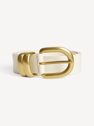 By Malene Birger Zoira Leather Belt In Soft White