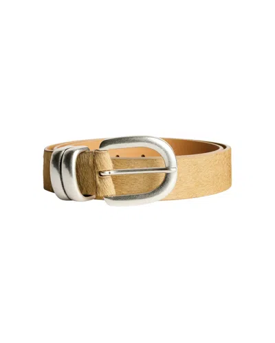 By Malene Birger Zoira Leather Belt Wood In Gold