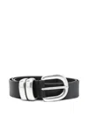 By Malene Birger Zoira Silver-tone Buckle Belt In Black