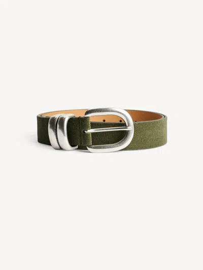 By Malene Birger Zoira Suede Belt In Gray