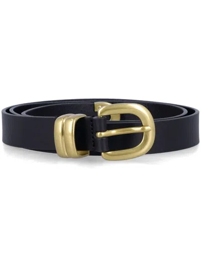 By Malene Birger Zoilo Brown Leather Belt In Black