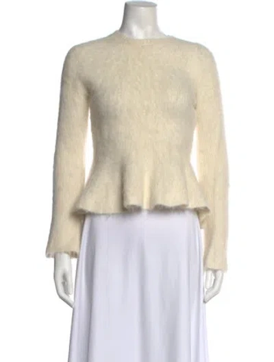 Pre-owned By Malina Alpaca Crew Neck Sweater In Neutral