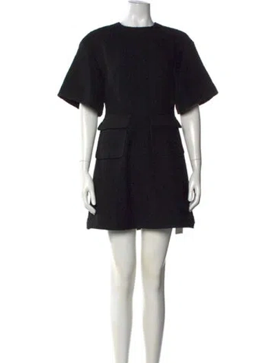 Pre-owned By Malina Crew Neck Mini Dress In Black