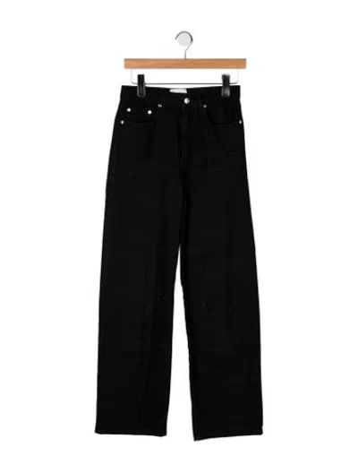 Pre-owned By Malina High-rise Wide Leg Jeans In Black