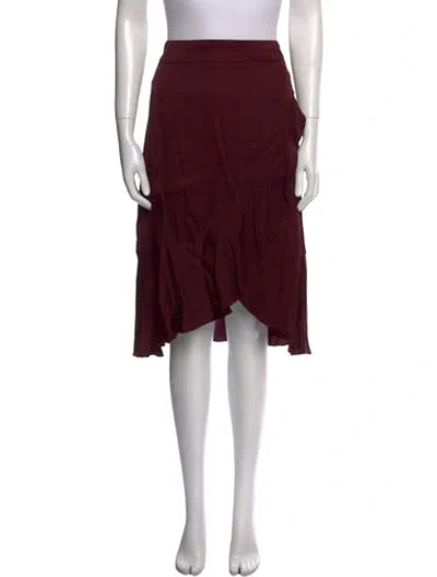 Pre-owned By Malina Knee-length Skirt In Burgundy