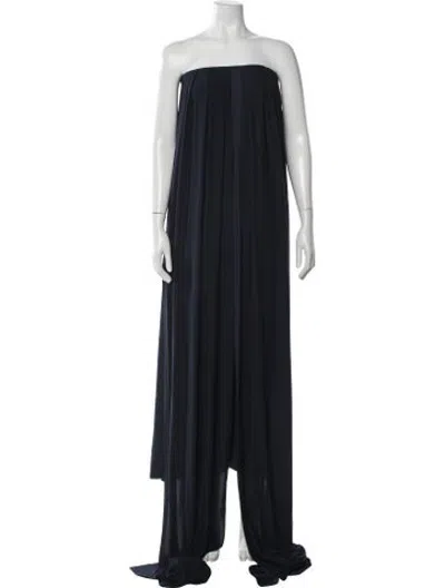 Pre-owned By Malina Strapless Long Dress W/ Tags In Blue
