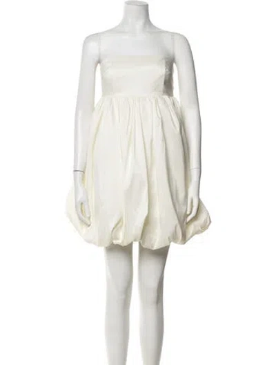 Pre-owned By Malina Strapless Mini Dress In Neutrals