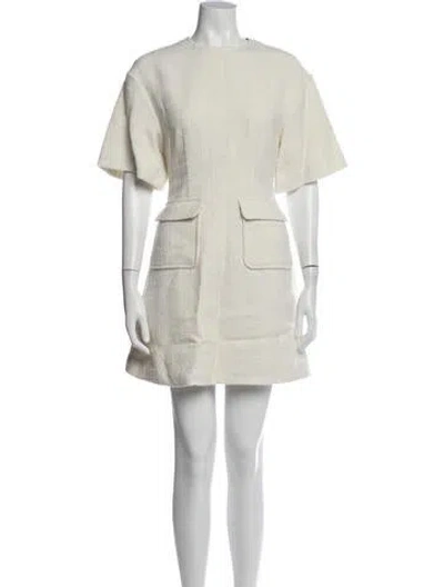 Pre-owned By Malina Tweed Pattern Mini Dress W/ Tags In Neutral