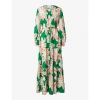 BY MALINA CASEY FLORAL-PRINT LONG-SLEEVE WOVEN MAXI DRESS