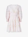 By Malina By Mallina Inez French Dress In Ditsy Pink In Pink