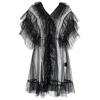 By Moumi Women's Black / Silver Tulle Babydoll Hologram In Black/silver