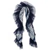 By Moumi Women's Grey / White / Blue Shawl Scarf Moumi Tsunami