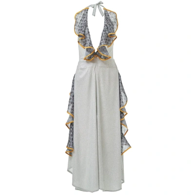 By Moumi Women's Silver / Grey Kozmic Onesie Silver In Silver/grey