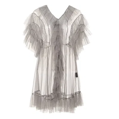 By Moumi Women's Tulle Babydoll Dove Grey In Gray