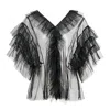 By Moumi Women's Tulle Blouse Black Specks In Black