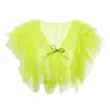 By Moumi Women's Yellow / Orange Tulle Bolero Neon Yellow In Yellow/orange