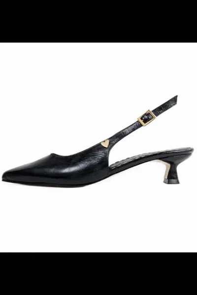 By Nataly Mendez Women's Celia Pointed Kitten Low Heels In Black