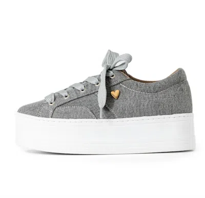 By Nataly Mendez Women's Hannah Sneakers In Gray Denim In Multi