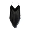 By Noa Rawitz Women's Black / Gold Silk Cowl Top- Black With Gold Pinstripe In Black/gold