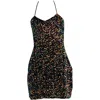 By Noa Rawitz Women's Gold / Green Sequins Mini Dress- Iridescent Multi Color In Gold/green