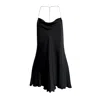 By Noa Rawitz Women's Silk Mini Dress- Black In Black
