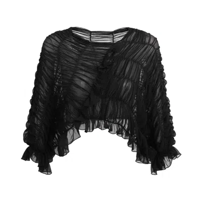 By Noa Rawitz Women's The Shirred Draped Aura Top- Black