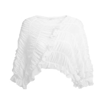 By Noa Rawitz Women's The Shirred Draped Aura Top- White