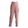 Shop By Noa Rawitz Women's White / Neutrals / Pink High Waisted Cupro Tailored Pants With Pockets- Peach/ Light Pink An In White/pink