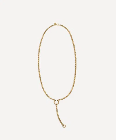 By Pariah 14ct Gold Belcher Collector Chain Necklace In Gray