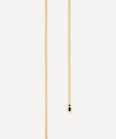 By Pariah 14ct Gold Champagne Japanese Silk Necklace