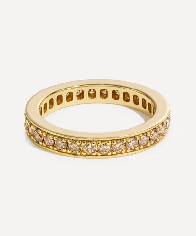 By Pariah 14ct Gold Chubby Champagne Diamond Band Ring