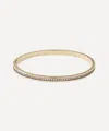 By Pariah 14ct Gold Classic Champagne Diamond Bangle Bracelet In Gold
