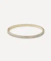 By Pariah 14ct Gold Classic Champagne Diamond Bangle Bracelet In Gold