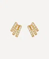 By Pariah 14ct Gold Classic Pave Earrings In Gold