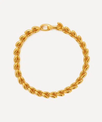 By Pariah 14ct Gold-plated Vermeil Fishbone Classic Chain Bracelet