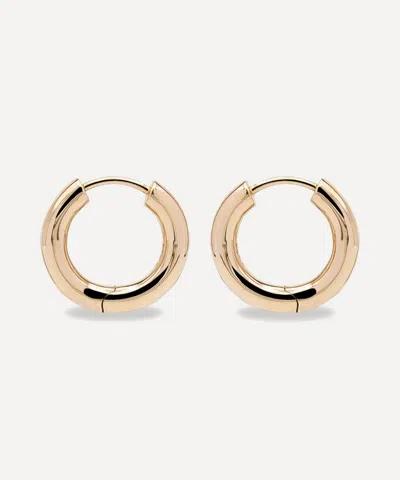 By Pariah 14ct Gold Polished Halo Hoop Earrings