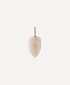 By Pariah 14ct Gold Small Pink Opal Pebble Pendant In Pink