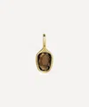 By Pariah 14ct Gold The Prism Orbit Smoky Quartz Pendant In Gold