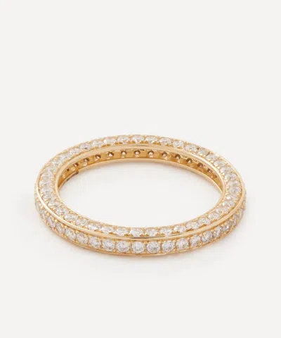 By Pariah 14ct Gold Triple Diamond Eternity Band Ring