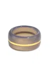 By Pariah 14k Gold Agate Ring In Multi