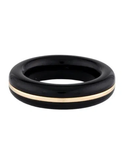 Pre-owned By Pariah 14k Onyx Essential Stacking Ring In Multi