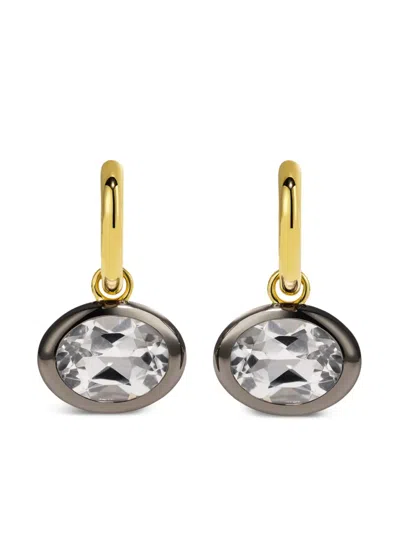 By Pariah 14k黄金 Orbit 黄玉耳环 In Gold