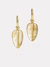 By Pariah 14k Pebble Earrings Rutilated Quartz In Gold