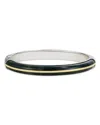 By Pariah Essential Diamond Stacking Cuff Moss Agate In Black