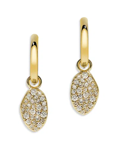 By Pariah 14k Yellow Gold Diamond Cluster Drop Earrings