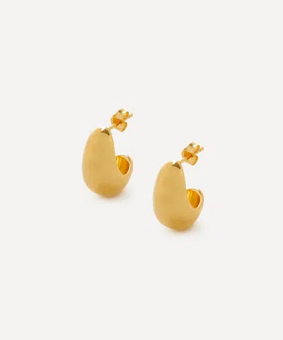 By Pariah 18ct Gold-plated Vermeil Curve Hoop Earrings