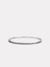 By Pariah Classic Diamond Bangle | Silver In Metallic