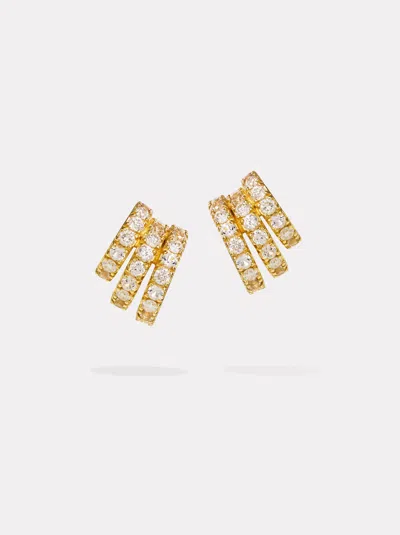 By Pariah Classic Pavé Earring Stack | Gold
